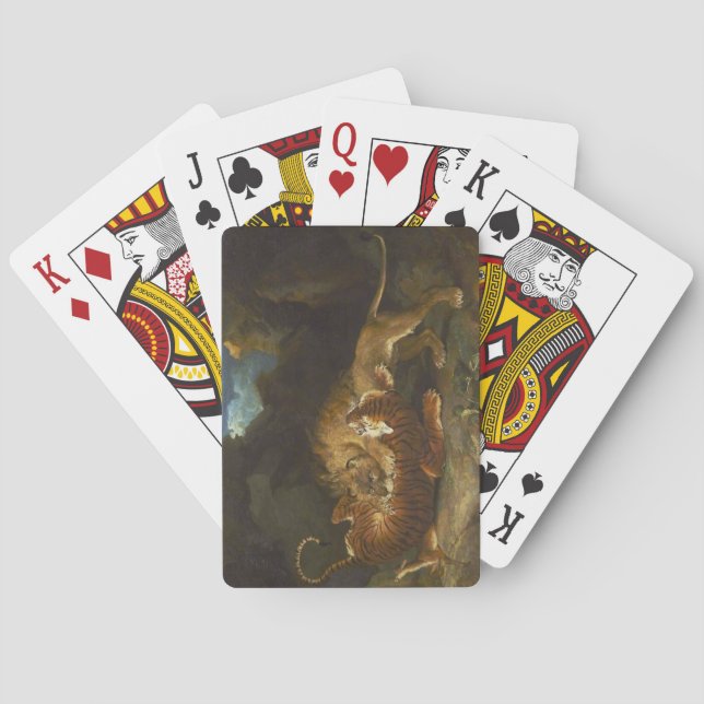Fight Between a Lion and a Tiger Playing Cards (Back)