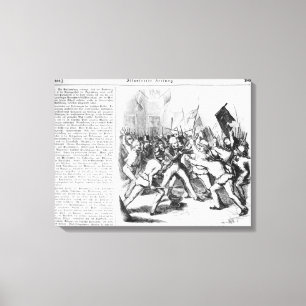Fight between the Republicans & Parliament Canvas Print