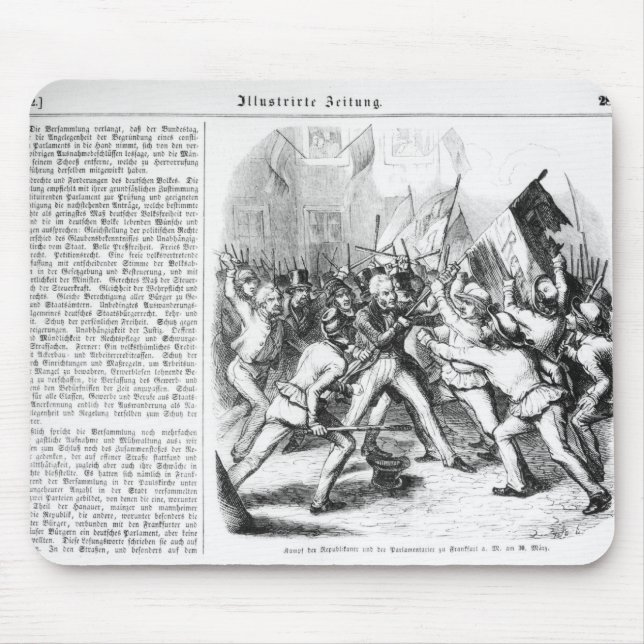 Fight between the Republicans & Parliament Mouse Mat (Front)