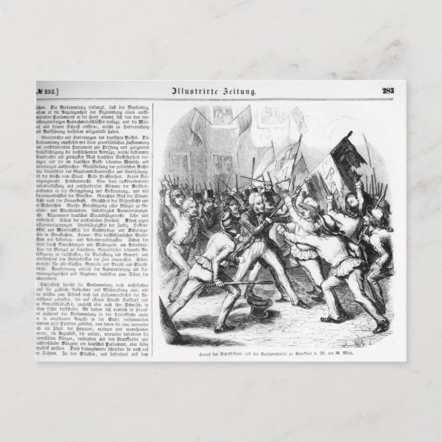 Fight between the Republicans & Parliament Postcard (Front)