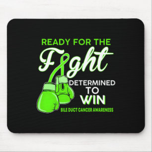 Fight Bile Duct Cancer Awareness Green Butterfly Mouse Mat