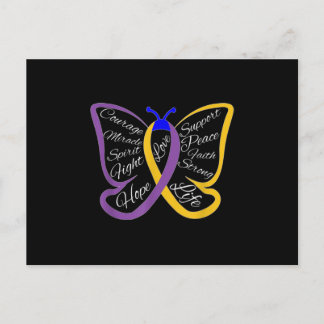 Fight Bladder Cancer Awareness Butterfly Announcement Postcard