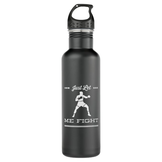 Fight Boxing Hobby Sport Fitness Muscles 710 Ml Water Bottle (Front)