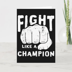 Fight Boxing Kickboxing Match Fighter Martial Arts Card