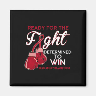 Fight Brain Aneurysm Awareness Burgundy Butterfly Magnet