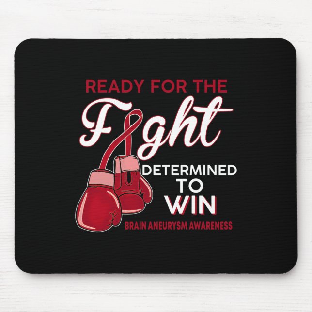 Fight Brain Aneurysm Awareness Burgundy Butterfly  Mouse Mat (Front)