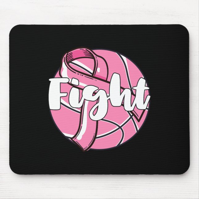 Fight Breast Cancer Awareness Basketball Player Ba Mouse Mat (Front)