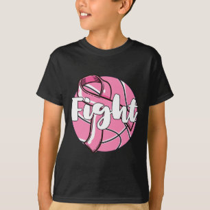Fight Breast Cancer Awareness Basketball Player Ba T-Shirt