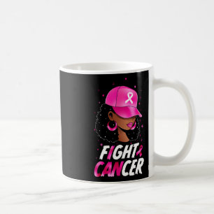 Fight Breast Cancer Awareness Black Women Warrior  Coffee Mug