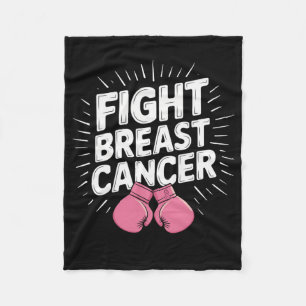 Fight Breast Cancer Awareness Boxing Gloves  Fleece Blanket
