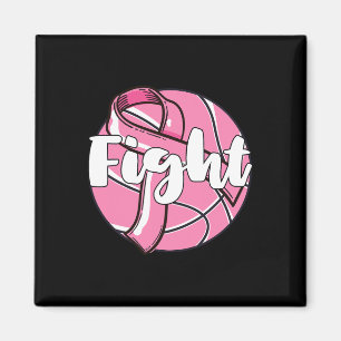 Fight Breast Cancer Awareness Bysketbyll Player By Magnet