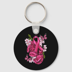 Fight Breast Cancer Awareness Pink Boxing Gloves P Key Ring