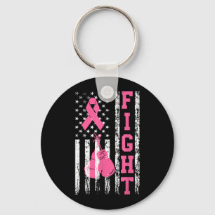 Fight Breast Cancer Awareness Survivor Support Key Ring