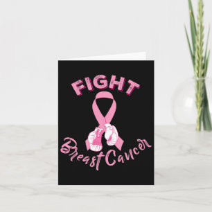 Fight Breast Cancer Boxing Gloves Breast Cancer Aw Card