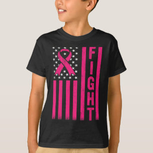 Fight Breast Warrior American Flag Breast Cancer A T-Shirt