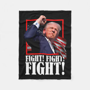 Fight Butler Pennsylvania Trump Rally Today Trump Fleece Blanket