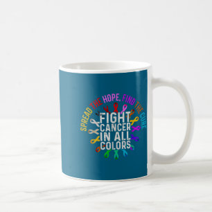 Fight Cancer All Every Color Graphic Art Coffee Mug