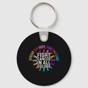 Fight Cancer In All And Every Colour - Ribbons Flo Key Ring