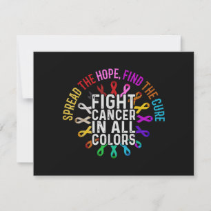 Fight Cancer in All and Every Colour - Ribbons Flo Thank You Card