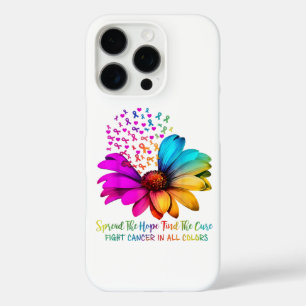 Fight Cancer in All and Every Colour Ribbons Flowe iPhone 16 Pro Case