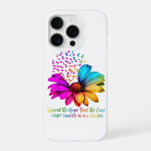 Fight Cancer in All and Every Colour Ribbons Flowe iPhone 16 Pro Case