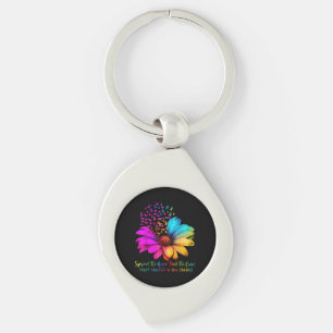 Fight Cancer in All and Every Colour Ribbons Flowe Key Ring