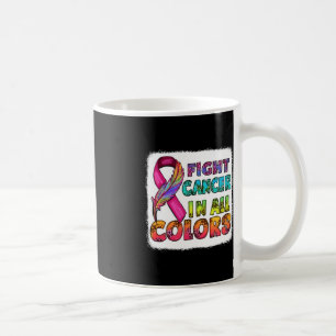 Fight Cancer In All Colour Fight Cancer Feather Ri Coffee Mug