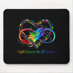 Fight Cancer In All Colour Fight Cancer Feather Ri Mouse Mat