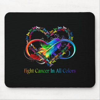 Fight Cancer in All Colour Fight Cancer Feather Ri Mouse Mat