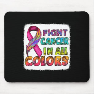 Fight Cancer In All Colour Fight Cancer Feather Ri Mouse Mat