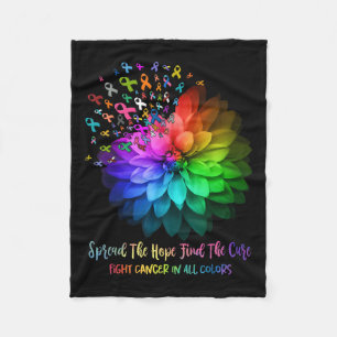 Fight Cancer In All Colour Spread The Hope Find A  Fleece Blanket