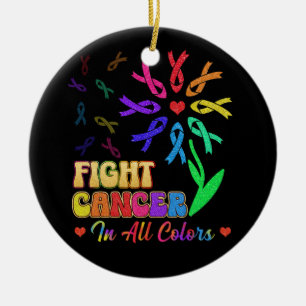 Fight Cancer In All Colour Struggling Survivor Sup Ceramic Tree Decoration