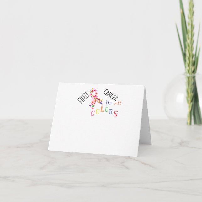 Fight Cancer In All Colours Breast Cancer Awarenes Invitation (Front)