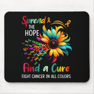 Fight Cancer in Spread-Hope Find A Sunflower Mouse Mat