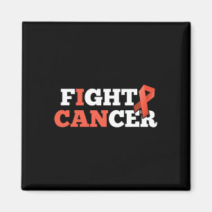 Fight Cancer Leukaemia Orange Support Ribbon Aware Magnet