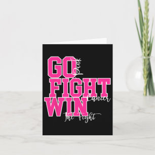 Fight Cancer Pink Breast Cancer Awareness Warrior  Card