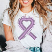 Fight Cancer Purple Awareness Ribbon Warrior Hope
