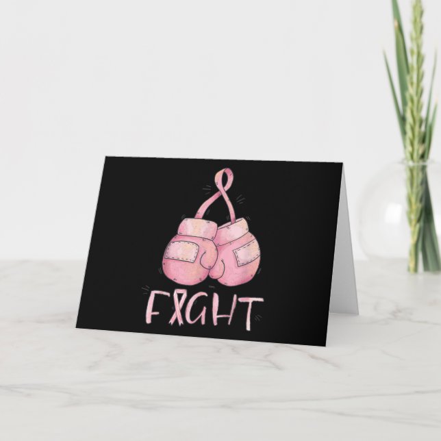 Fight Cancer Survivor Boxing Gloves Breast Cancer Invitation (Front)
