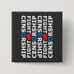 Fight Censorship 15 Cm Square Badge