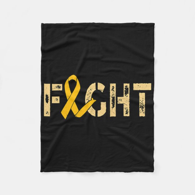 Fight Childhood Cancer Awareness 2  Fleece Blanket (Front)