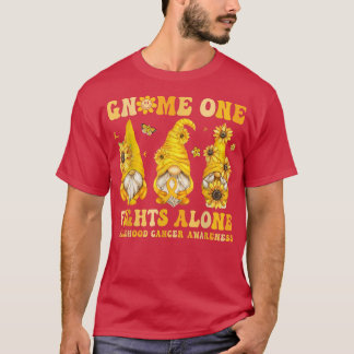 Fight Childhood Cancer Awareness Gnome One Fight A T-Shirt