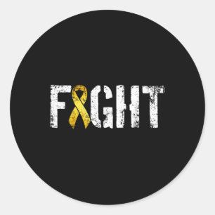 Fight Childhood Cancer Military Style Awareness Ri Classic Round Sticker