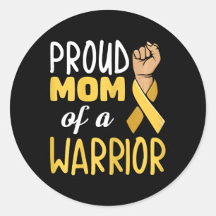 Fight Childhood Cancer Quote for your Cancer Mum  Classic Round Sticker