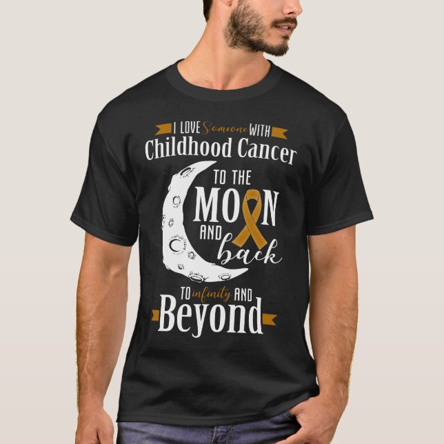 Fight Childhood Cancer Ribbon Survivor awareness T-Shirt (Front)