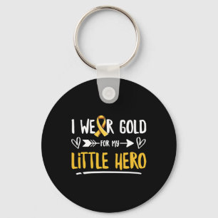 Fight Childhood Cancer Spruch for a Dad of a Warri Key Ring