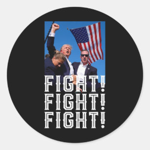 Fight classic round sticker