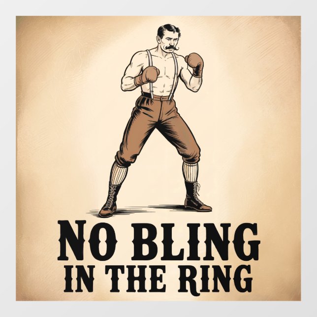 Fight Club - No Bling In The Ring Window Cling (Sheet)