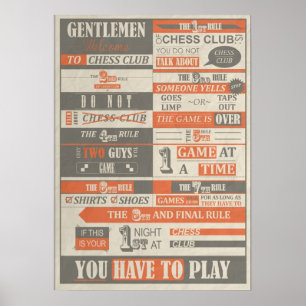 Fight Club x Chess Club Poster