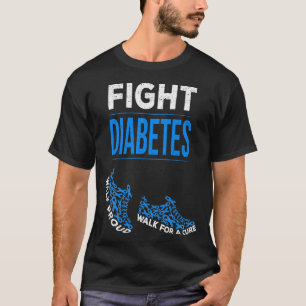 Fight Diabetes Walk for a Cure Awareness Ribbon T1 T-Shirt