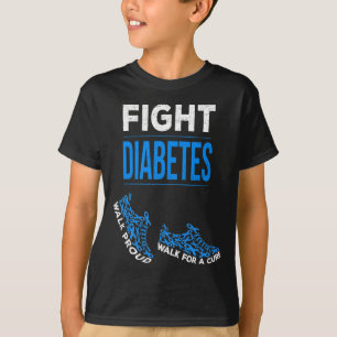 Fight Diabetes Walk for a Cure Awareness Ribbon T1 T-Shirt